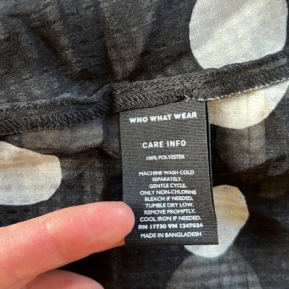 Who What Wear Tiered Tank Blouse in Polka Dot NWT XS - Picture 10 of 11